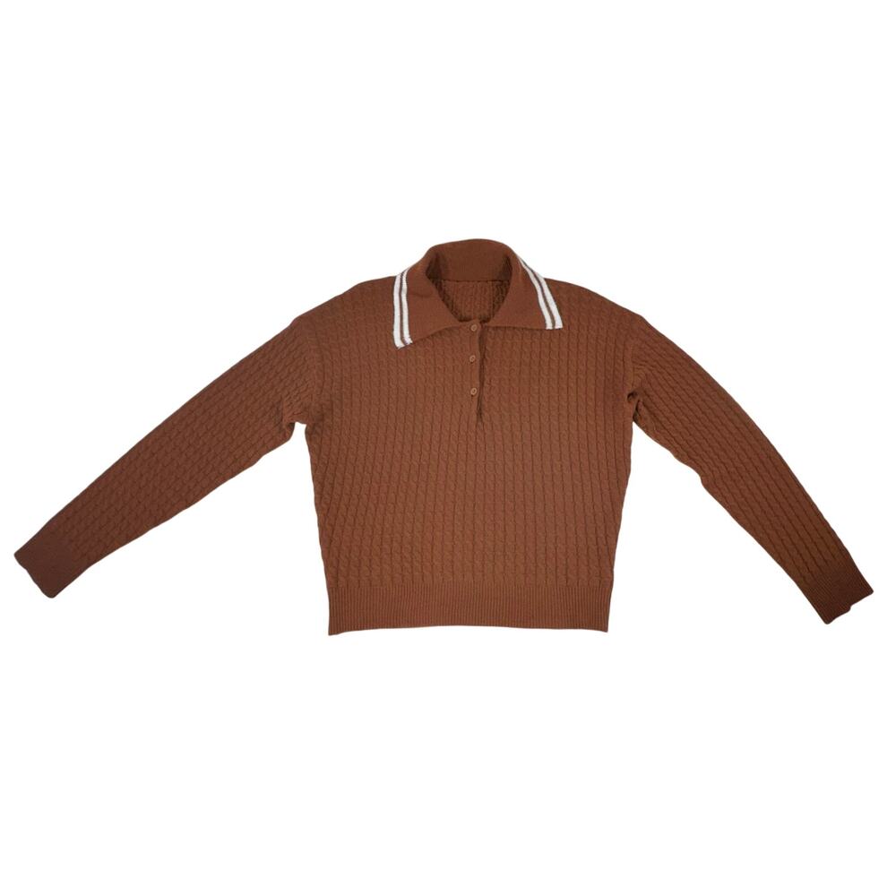 Commense Sweater Size Small Oversized Cableknit C… - image 8